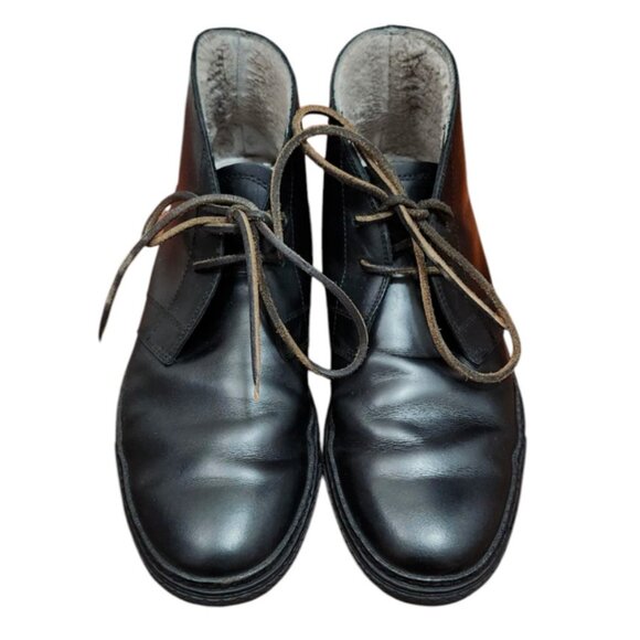 FRYE Shearling Leather Boots Black US 10 Winter Men  Shoes - Picture 5 of 12